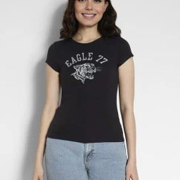 American Eagle Outfitters Black Printed T-Shirt-picture-49