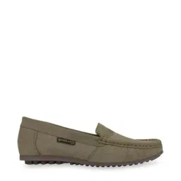Woodland Women's Khaki Casual Loafers-picture-4