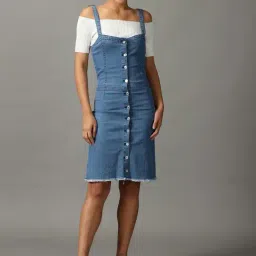 SHOWOFF Blue Denim Dungaree-image-7