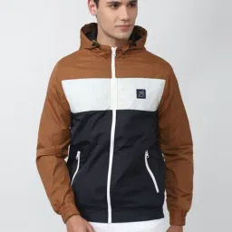 Academy By Van Heusen Multi Slim Fit Colour Block Hooded Jacket-image-54