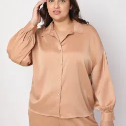 Vero Moda Curve Peach Relaxed Fit Shirt-image-66