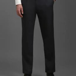 Louis Philippe Grey Regular Fit Checks Trousers-image-94