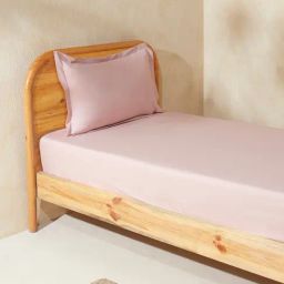 Westside Home Pink Solid Single Bed Fitted Sheet and Pillowcase Set-image-29