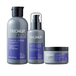 TRICHUP Set Of 3 Damage Repair Shampoo - 300 ml & Hair Mask - 200 ml & Serum - 100 ml-43