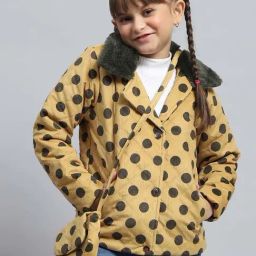 Monte Carlo Girls Mustard & Balck Printed Full Sleeves Jacket-image-12