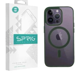 Sprig Transparent Magnetic Back Cover for APPLE iPhone 14 Pro (Green)-image-26