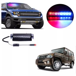 Cartronics 8 LED  Red Blue  Police Flasher Light for Mahindra Bolero-37