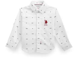 U.S. Polo Assn. Boys White Printed Full Sleeves Shirt-image-61