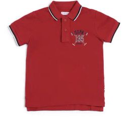 US Polo Kids Boys Red Cotton Embroidery Polo T-Shirt-image-70