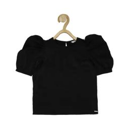 Peter England Kids Black Solid Top-picture-11