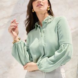 Styli Green Relaxed Fit Shirt-image-60