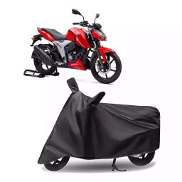 Auto Pearl Polyester Two Wheeler Cover for TVS Apache (Grey)-image-71