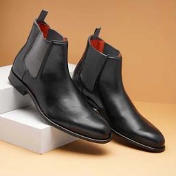Ruosh Men's Black Chelsea Boots-image-93