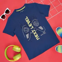 Pantaloons Junior Kids Navy Cotton Printed T-Shirt-picture-45