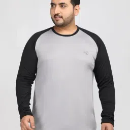 Chkokko Grey Relaxed Fit Colourblocked T-Shirts-image-69
