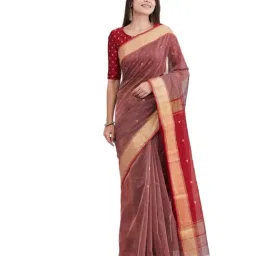 Fabindia Rosewood Woven Design Saree-picture-33