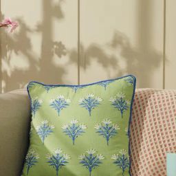 Pure Home and Living Green Linen Embroidery Cushion Covers-image-83