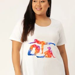 Therebelinme White Cotton Relaxed Fit Graphic Print T-Shirt-image-86