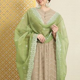 House of Pataudi Embroidered Mirror Work Jashn Dupatta-picture-33