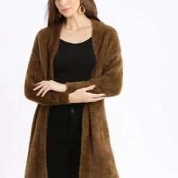 SHOWOFF Brown Long Shrug-image-41