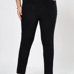 honey by pantaloons Honey Curvytude By Pantaloons Black Cotton Skinny  Jeans-picture-1