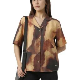 Van Heusen Brown Regular Fit Printed Shirt-image-68