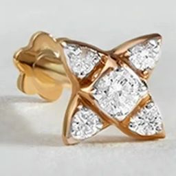 Mia by Tanishq Twinkling Star Gold and Diamond Nose Pin for Women-image-26