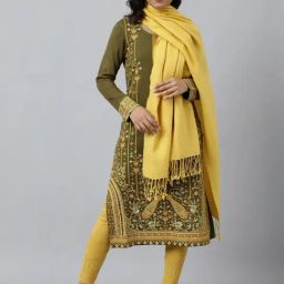 Aurelia Yellow Plain Shawl-picture-42