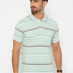 Duke Green Blended Regular Fit Striped Polo T-Shirt-picture-9