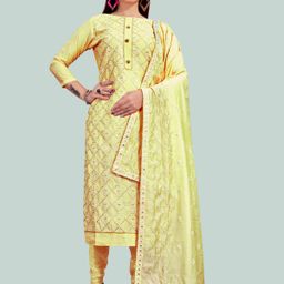 HERE&NOW Embroidered Unstitched Dress Material-picture-38