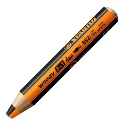 Stabilo Woody 3 in 1 Duo Multi Talented Pencil 10 mm Lead Diameter Orange & Black, 882/220-750 (Pack of 5)-image-52
