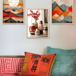 Kotart Brown & White 3 Pieces Mountain Wooden Wall Arts-picture-40