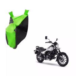 Auto Pearl Waterproof Two Wheeler Cover For Bajaj Avenger 220 street (Green & Black)-image-69