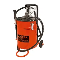 Star 6 Kg Capacity Hand Operated Grease Dispenser Bucket with Trolley & Wheels, S-306T-picture-1