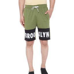 Duke Olive Printed Casual Shorts-image-59