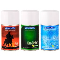 Airance 250 ml Each Musk, Khus (Vetiver) & Cool Splash Fragrance Automatic Room Freshener Perfume Spray Aroma Refill (Pack of 3)-16
