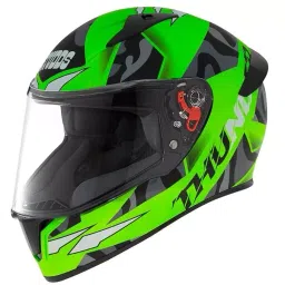 Studds N9 Matt Neon Green Xtra Large (600 mm) Full Face Helmet, Thunder D7 Decor-picture-6