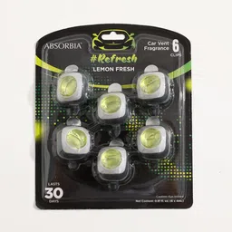 Absorbia Yellow 6 Pieces Lemon Air Freshener Vent Clips - 4 ml-image-49