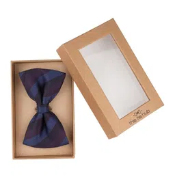 The Tie Hub Men Striped Microfiber Bow Tie-image-72