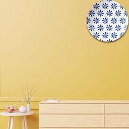 THE QUIRKY HOME Blue & White Floral Printed Ceramic Wall Plates-image-90