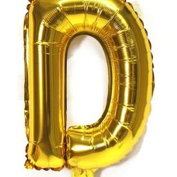 Bubble Trouble English Alphabet Letters Foil Letter Balloons for Party Decoration Letter D - Gold-11