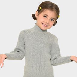 Mi Arcus  Full Sleeves Ribbed Thermal Innerwear High Neck Tee Grey-image-92