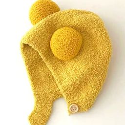 Tipy Tipy Tap Knitted Pom Pom Detailed Cap - Yellow-picture-11