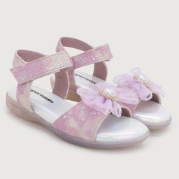 Superminis Heart Designed Bow Applique Detailed Sandals - Lavender-image-45