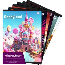 Target Publications A4 Size Long Notebooks for Students | Candyland Single Line Ruled 172 Pages in Each | Set of 3 image 3