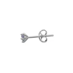 ANAYRA 925 Sterling Silver-Plated Artificial Stone Studded Circular Shaped Studs image 3