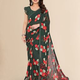 Moda Rapido Floral Printed Beads and Stones Embellished Saree-37