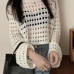 DressBerry Women Open Knit Ribbed Pullover-picture-14