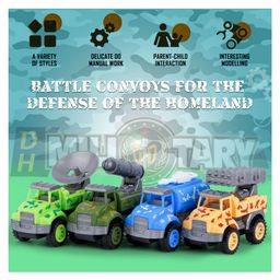 Fiddlerz Push And Go Combat Vehicle Toy Pack Of 4 - Multicolour image 4