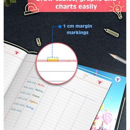 Target Publications A4 Size Long Notebooks for Students | Candyland Single Line Ruled 172 Pages in Each | Set of 3 image 4